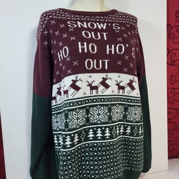 Ugly Christmas Sweater - "Snow Out, Ho Ho Out" - Picture 5 of 9
